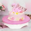Műanyag forgatható tortaállvány rózsaszín-27,8 cm