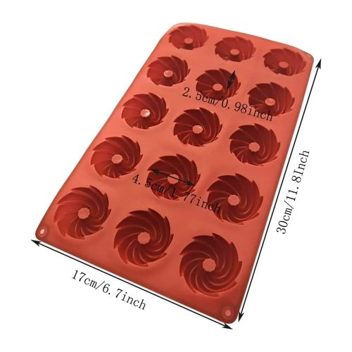Szilikon sütemény forma-15 adagos örvény