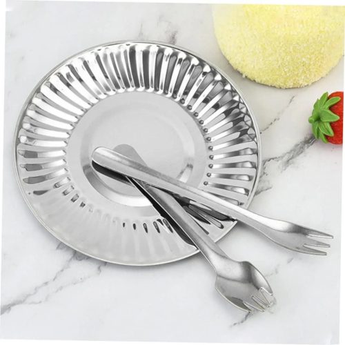 Rozsdametes fém sütemény hosszú villa 6db