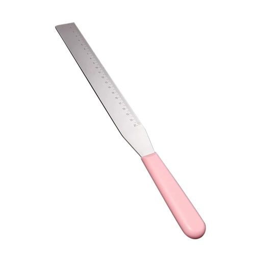 Vonalzós fém kenőkés, cukrászkés-31 cm