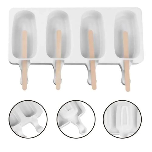 Jégkrém készítő szilikon forma, Klasszikus minta 15x25cm