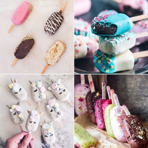 Jégkrém készítő szilikon forma, Klasszikus minta 15x25cm