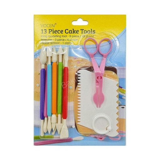 Fondant mintázó és habkártya szett-13 db