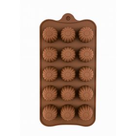 Szilikon Bonbon Forma – Virág Mintás, 15 Részes