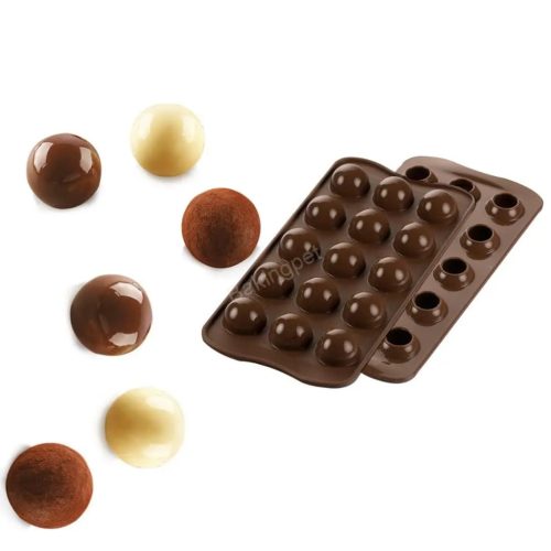 Szilikon bonbon és csokoládé forma-gömb, golyó