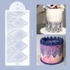 Torta stencil, rombuszok 15x38,8cm