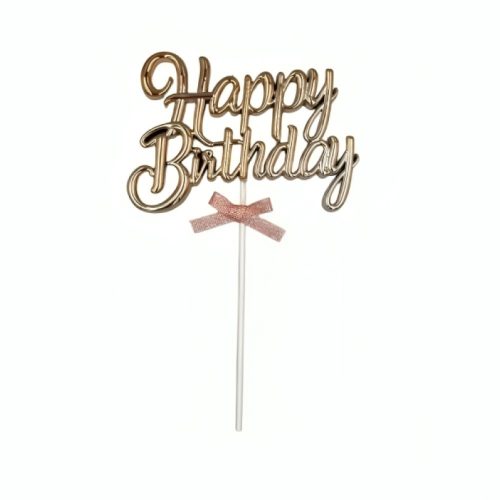 Happy birthday beszúró Rose gold