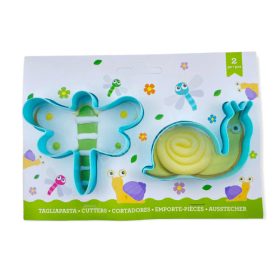 Műanyag sütemény kiszúró-pillangó és csiga