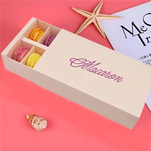 Macaron doboz barack színű 12 részes-10 darab
