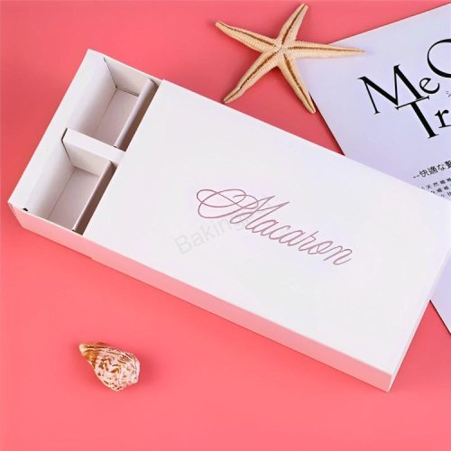 Macaron doboz fehér 12 részes-10 darab