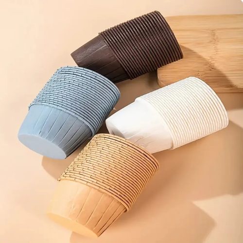 Eldobható Muffin Poharak, Hőálló Cupcake - 24 db Több színben - Barna