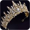 Csepp Kristályokkal Díszített Hercegnő Tiara – Arany