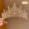 Csepp Kristályokkal Díszített Hercegnő Tiara – Arany