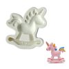 Szilikon fondant és marcipán mintázó-Hinta unikornis 7x8cm