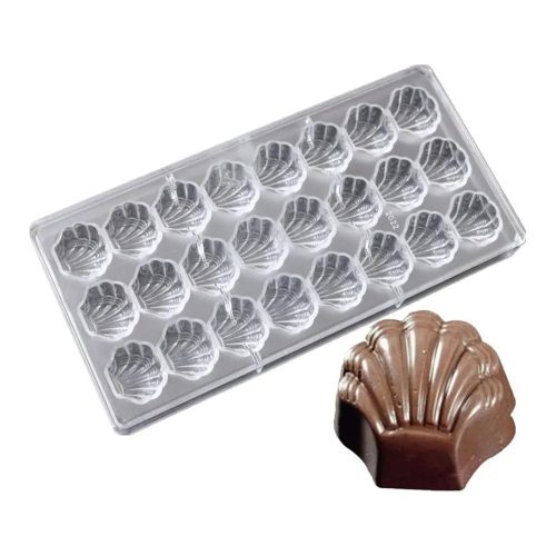 Polikarbonát csokoládé forma-Kagyló minta