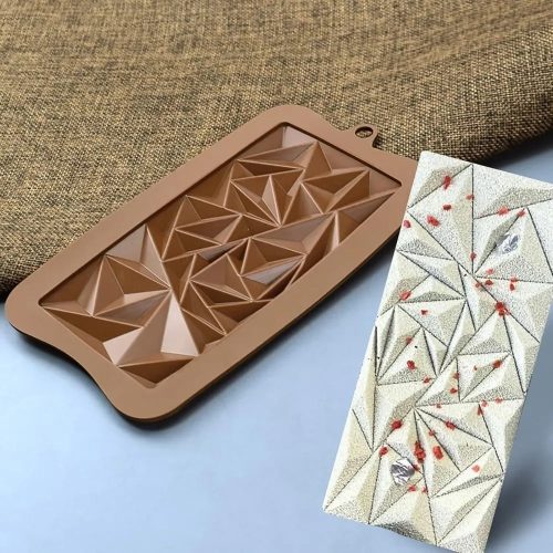 Szilikon táblás csokoládé forma-Gyémánt
