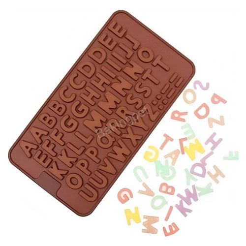 Szilikon bonbon és csokoládé forma-betűk