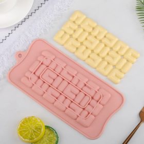 Szilikon táblás csokoládé forma-U alak