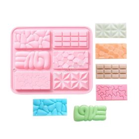 Szilikon táblás csokoládé forma-6 minta