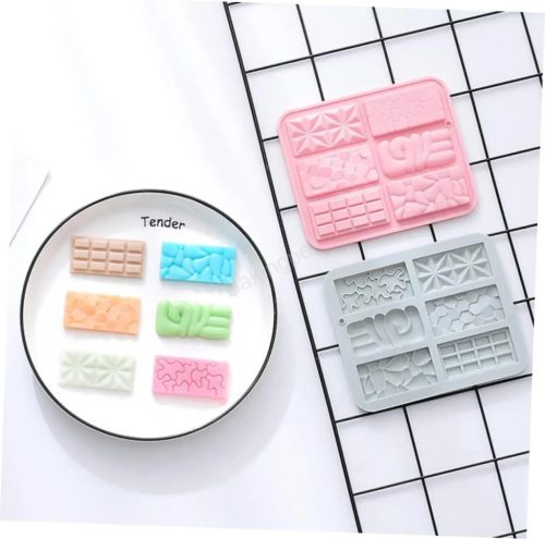 Szilikon táblás csokoládé forma-6 minta