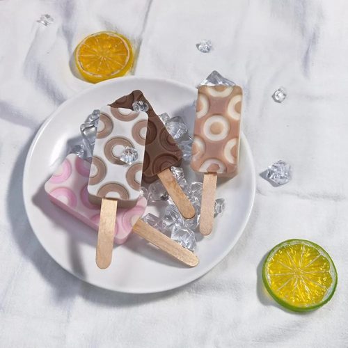 Jégkrém készítő szilikon forma, karikás 13x19cm 