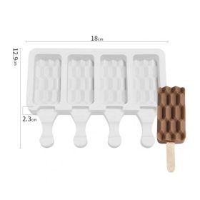 Jégkrém készítő szilikon forma, Gyémánt minta 13x18cm