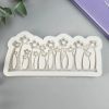 Szilikon fondant és marcipán mintázó-Virágos mező 4,5x10cm