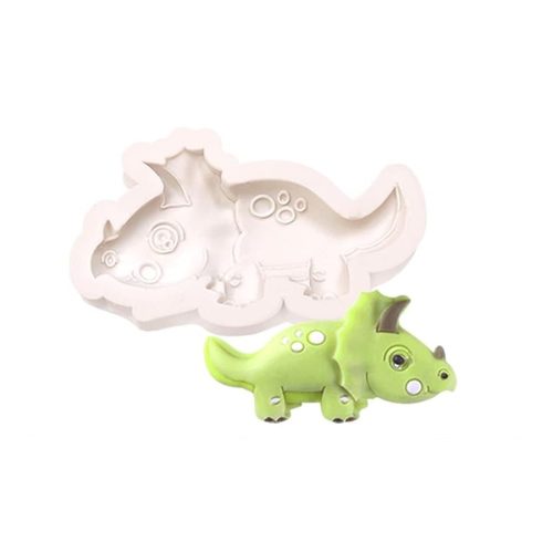 Szilikon fondant és marcipán mintázó-Triceratops 4,7x8cm