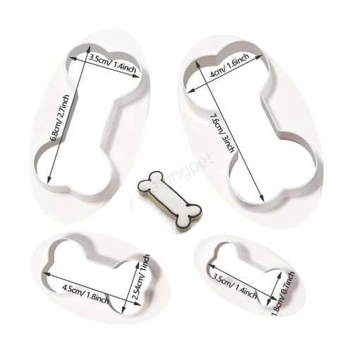 Csont mintás kiszúró szett-4db