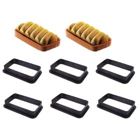 Téglalap alakú műanyag tarte forma (6db-os)