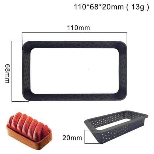 Téglalap alakú műanyag tarte forma (6db-os)