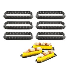 6 darabos tarte forma, desszert gyűrű-ovális