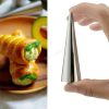 8 darabos fém tölcsér sütőforma, habroló forma 3,5cm átmérő