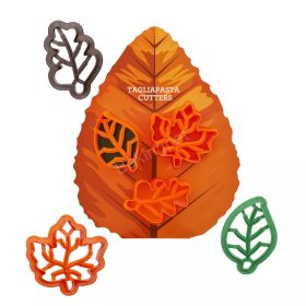 Őszi levél műanyag sütemény kiszúró szett-3 db