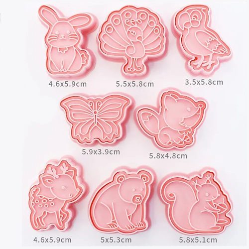 Műanyag sütemény kiszúró és nyomda-Kis állatok