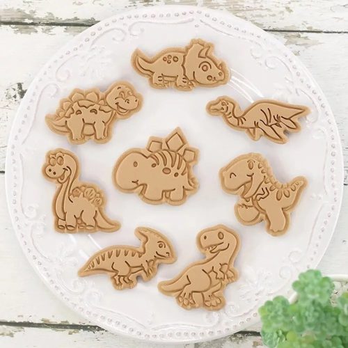 Műanyag sütemény kiszúró és nyomda-dinoszauruszok