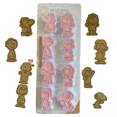 Műanyag sütemény kiszúró és nyomda-snoppy