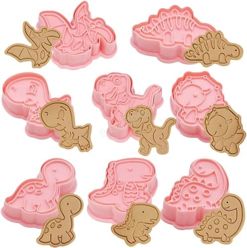 Műanyag sütemény kiszúró és nyomda-dinoszauruszok