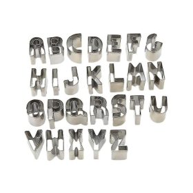 Fém sütemény kiszúró szett-26 db Betű kiszúró