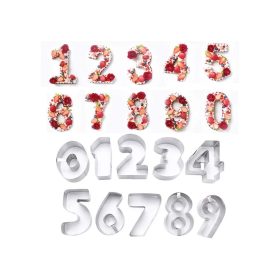 Fém sütemény kiszúró szett-10 db Szám kiszúró