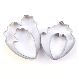 Fém sütemény kiszúró szett-4 db bazsarózsa virág