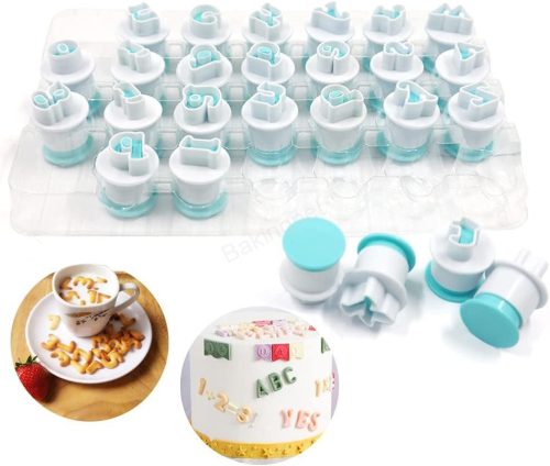 Kisbetűs sütemény kiszúró fondant forma