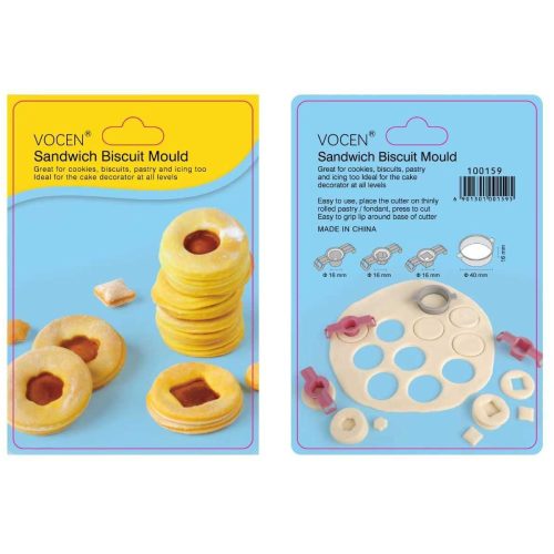 Linzer Kiszúró Szett – Cserélhető Mintás, 4 db