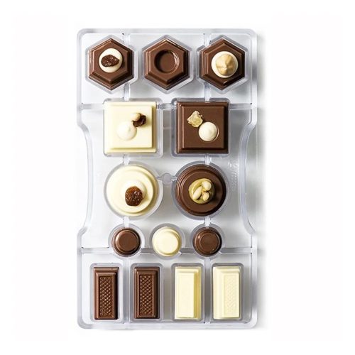 Polikarbonát bonbon forma-Geometria minta