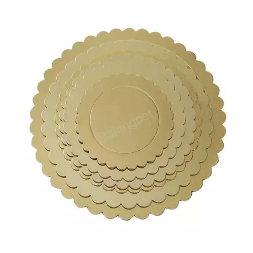 Tortakarton, torta alátét arany, 20 cm, kör-5db
