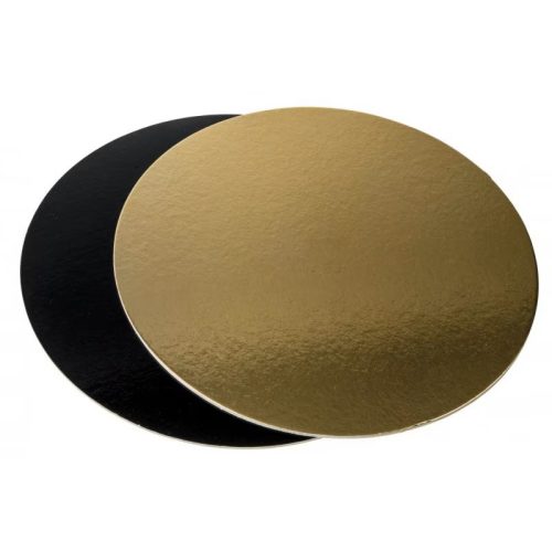 Kétoldalas Arany/Fekete Tortaalátét,26 cm – 25 db-os Csomag