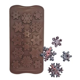 Szilikon bonbon és csokoládé forma-hópehely