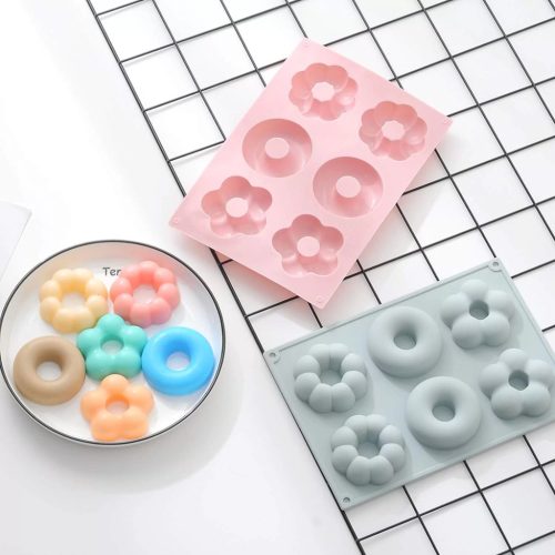 Fánk Szilikon forma-három mintás 6 adag