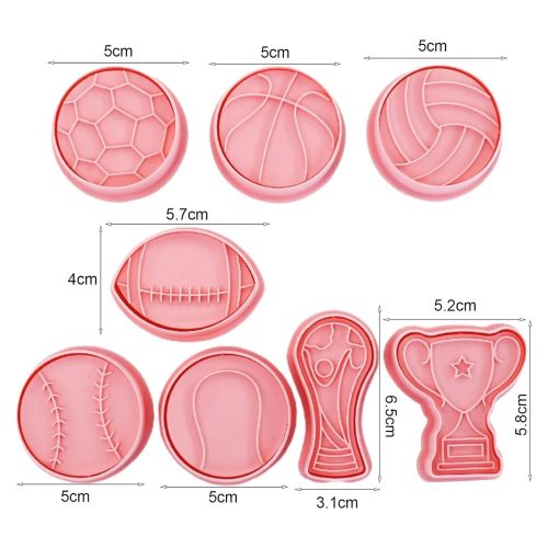 Műanyag Sütemény Kiszúró és Nyomda – Sport Témájú