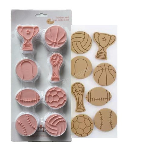 Műanyag Sütemény Kiszúró és Nyomda – Sport Témájú